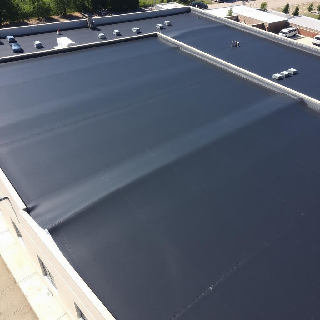 Volledige renovatie plat dak — na